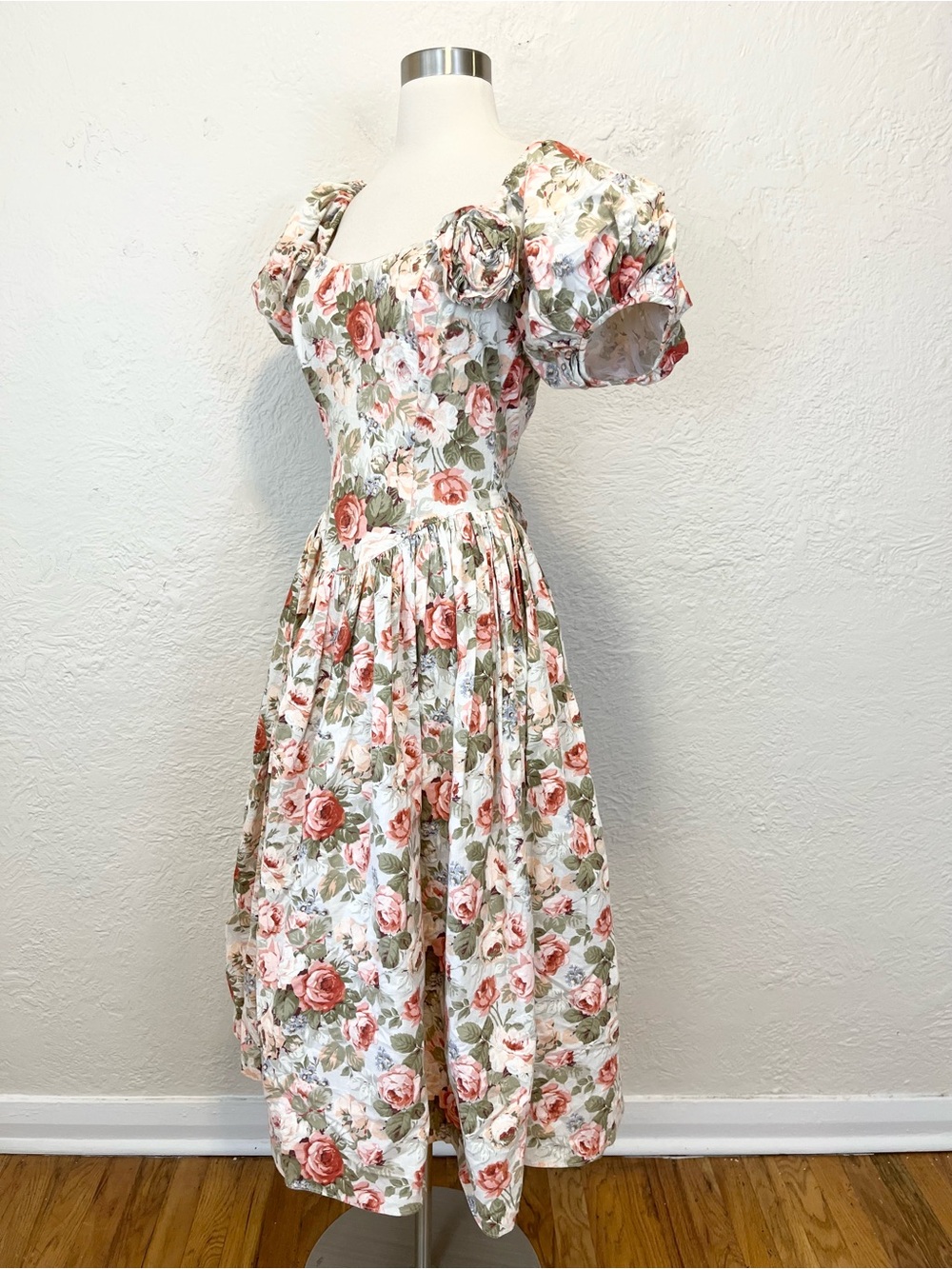 Vintage Jessica McClintock Dress Cottagecore Praire Floral Coquette size 6 XS/4 - Picture 8 of 15